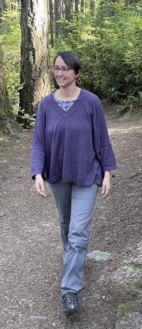 Sabine walking toward